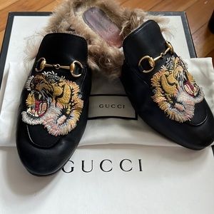 Gucci Princeton fur mules sz 9